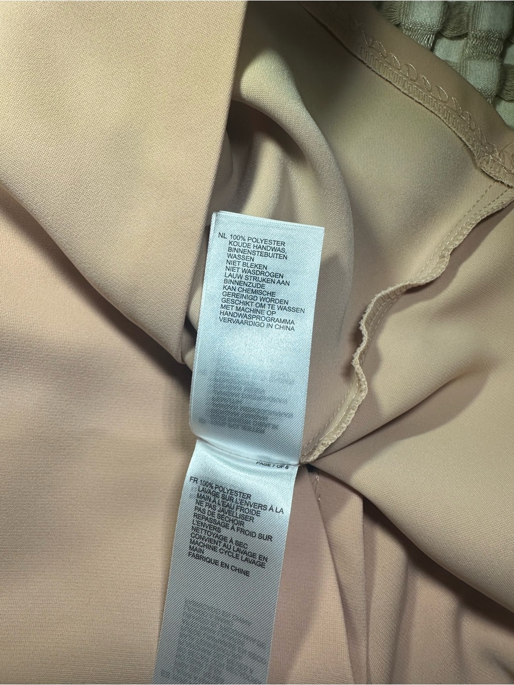 Reiss Soft beige Draped-Neck Blouse Women’s Size 4 - Picture 7 of 10